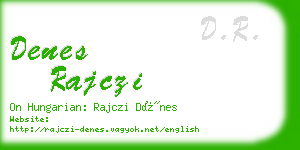 denes rajczi business card